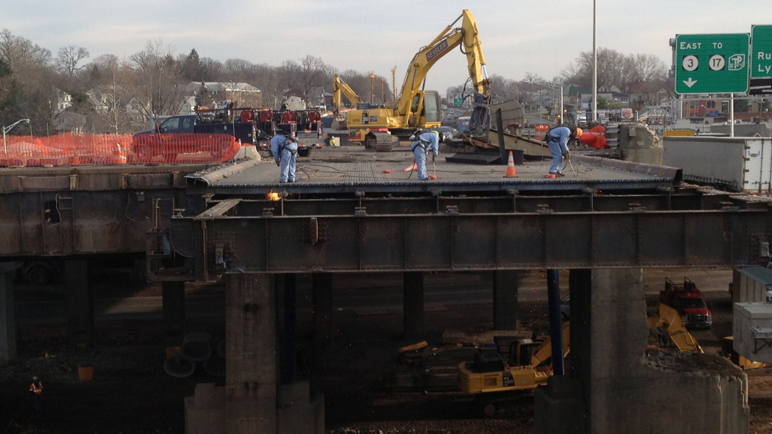 Demolition of Route 3 over the passaic