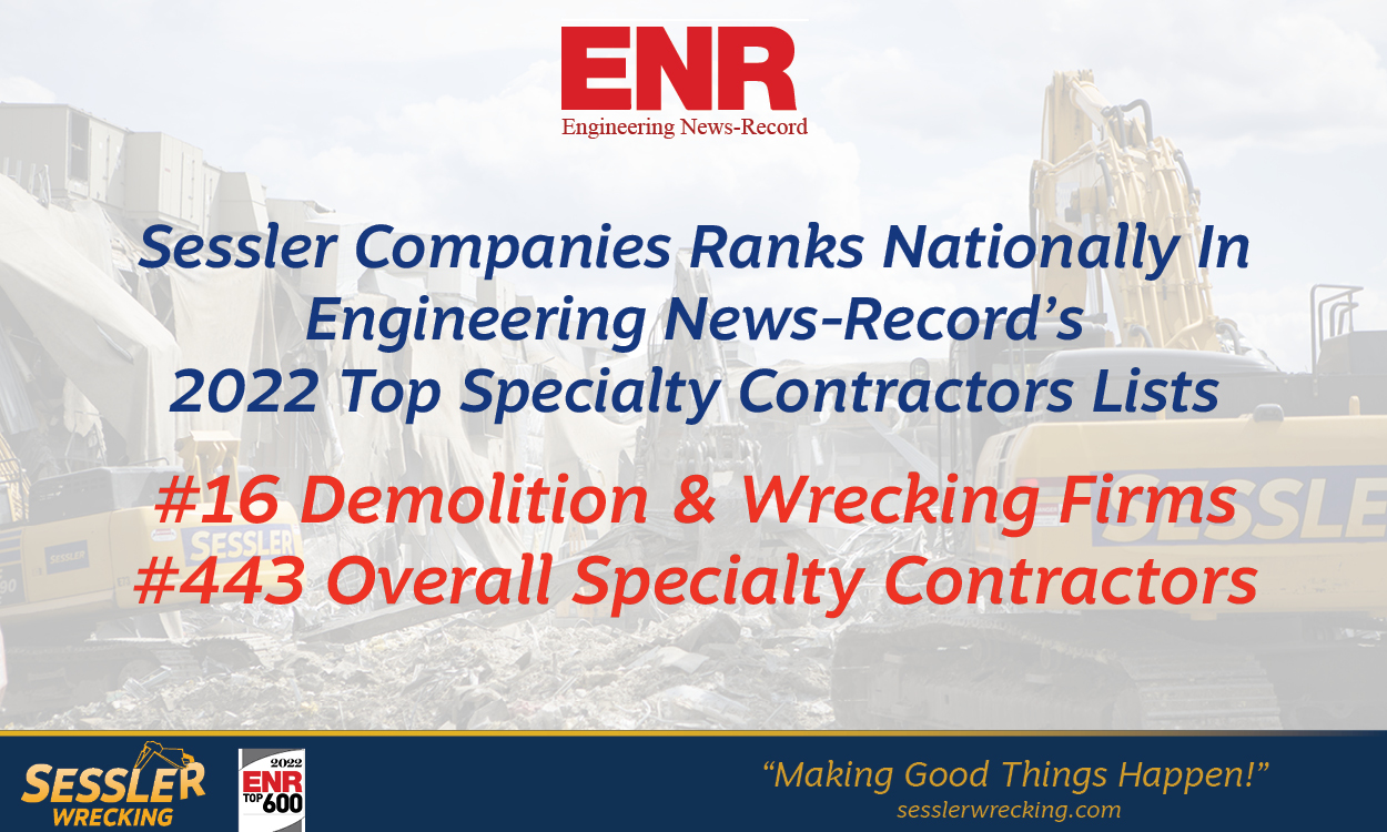 Sessler Ranks Nationally in ENR's Top Specialty Contractors Lists